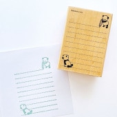 どうぶつはんこ【手帳編】／パンダ・罫線