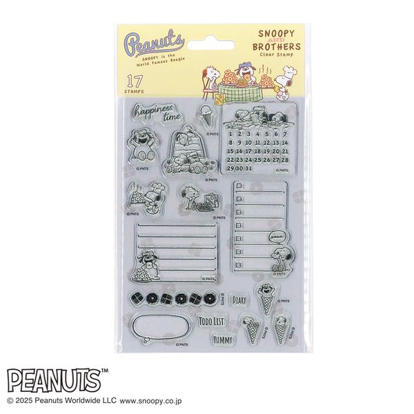 スヌーピークリアスタンプシート／スヌーピーアンドブラザーズ