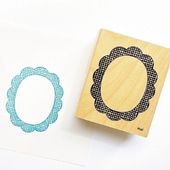 アイラブスタンプ／花チェック枠