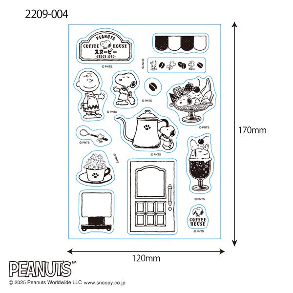 スヌーピークリアスタンプシート/コーヒーハウス