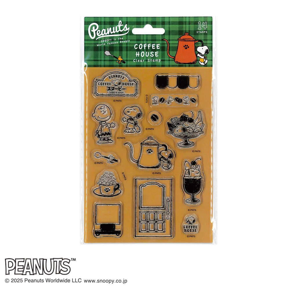 スヌーピークリアスタンプシート/コーヒーハウス