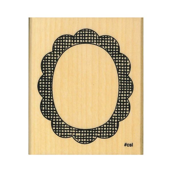 アイラブスタンプ／花チェック枠