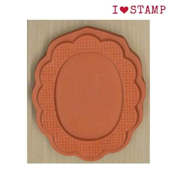 アイラブスタンプ／花チェック枠