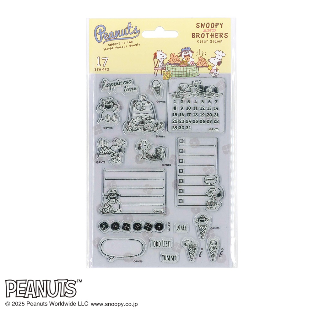 スヌーピークリアスタンプシート／スヌーピーアンドブラザーズ