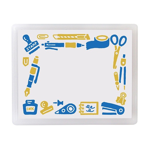 KONOIRO stamp インクセット/文具柄・イエローオーカー&ブルー