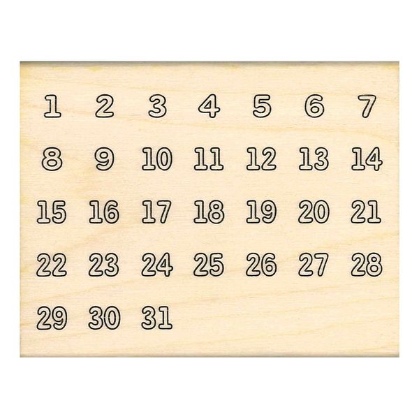 #手帳はんこ部／カレンダー・白抜き数字
