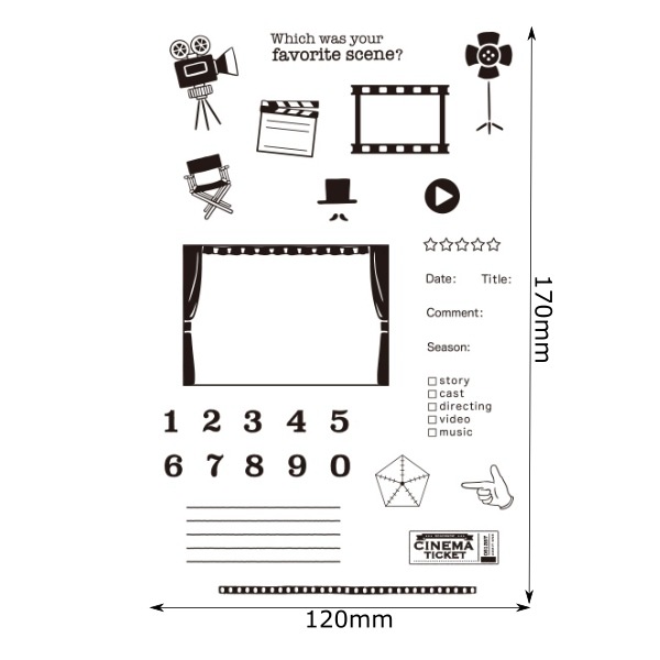 S】クリアスタンプシート／CINEMA TIME | 【スタンプリップル】こども