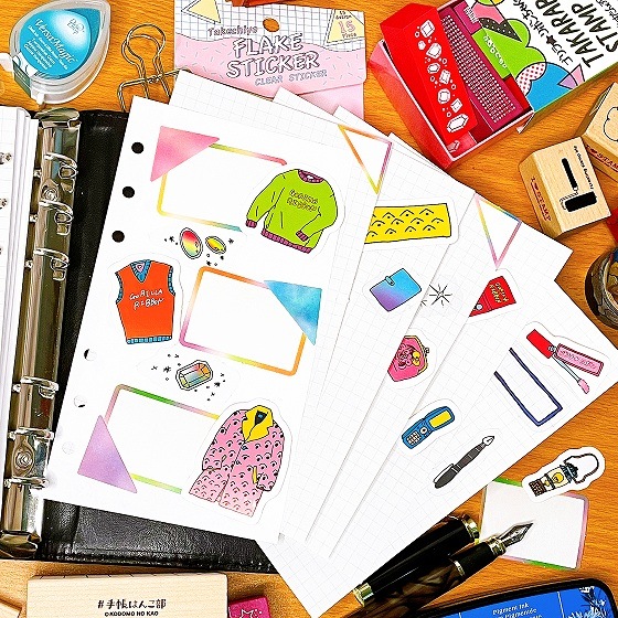 たけちよフレークシール/透明シール