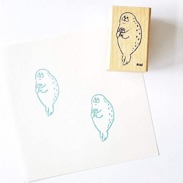 アイラブスタンプ／茶呑みアザラシ