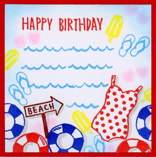 【S】クリアスタンプシートＴ／HELLO SUMMER