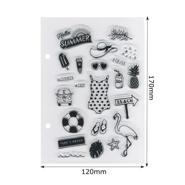 【S】クリアスタンプシートＴ／HELLO SUMMER