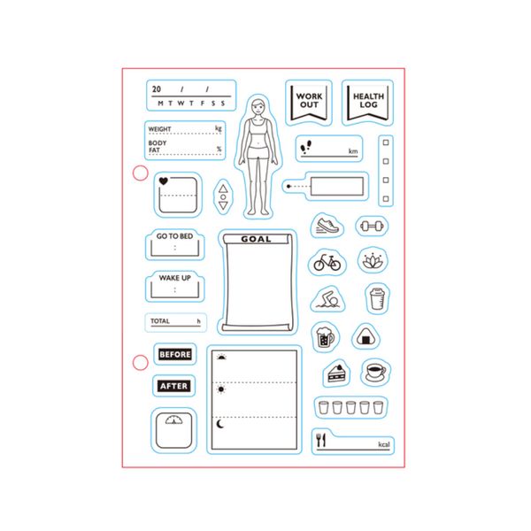 クリアスタンプシート／HEALTH LOG