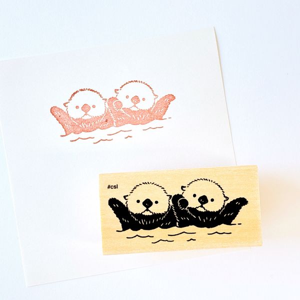 アイラブスタンプ／手つなぎラッコ