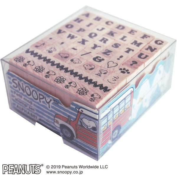 スヌーピープチ文字スタンプセット／アルファベット