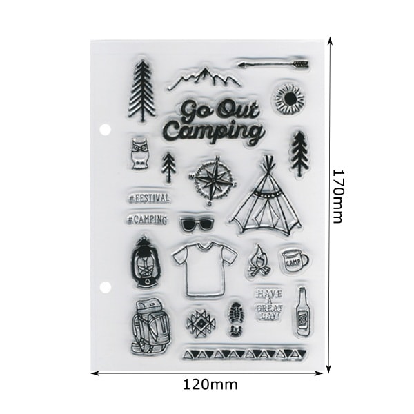 【S】クリアスタンプシートＴ／GO OUT CAMPING