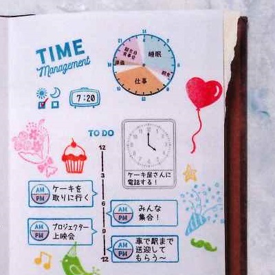 【S】クリアスタンプシートT/TIME MANAGEMENT
