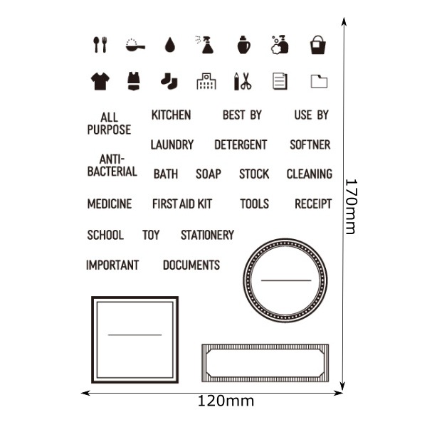 【S】ラベルスタンプ Clear／Household Items
