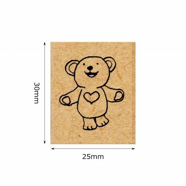 ピッコロスタンプ／クマ・両手 | 【スタンプリップル】こどものかお