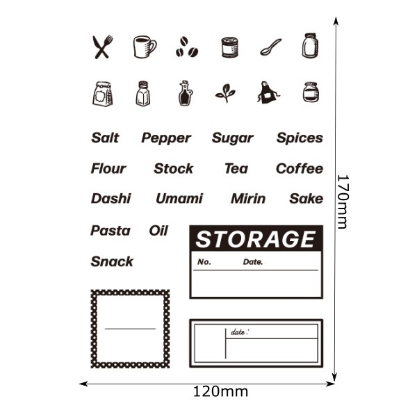 【S】ラベルスタンプ Clear／My Favorite Kitchen