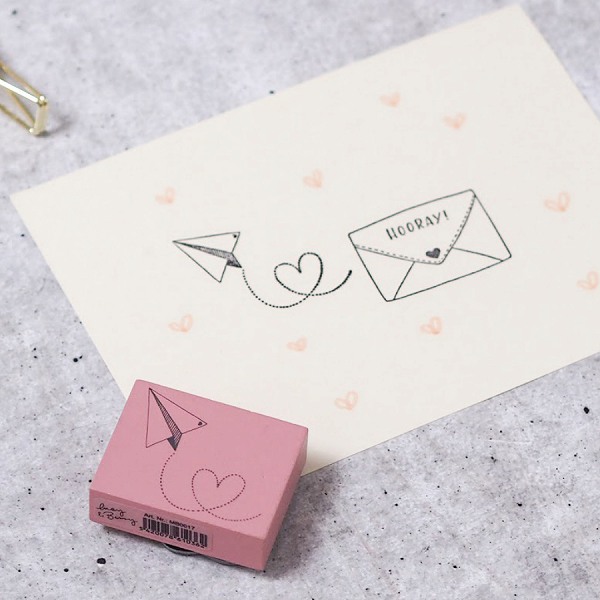 【S】ビッグラブスタンプ/紙飛行機