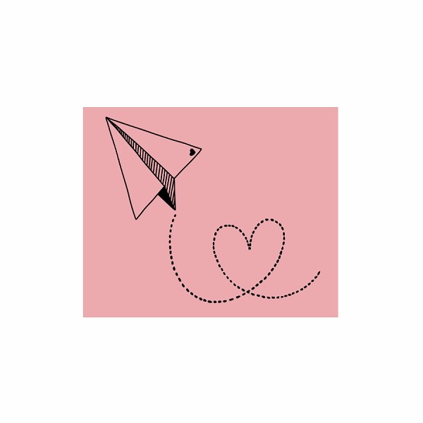 【S】ビッグラブスタンプ/紙飛行機
