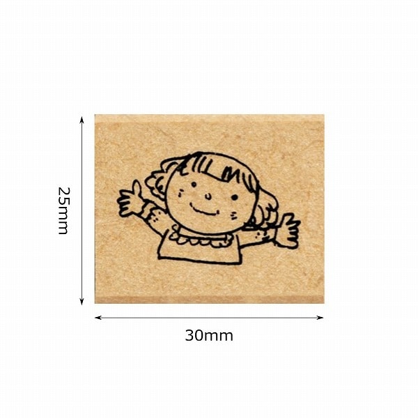 ピッコロスタンプ／女の子・バンザイ