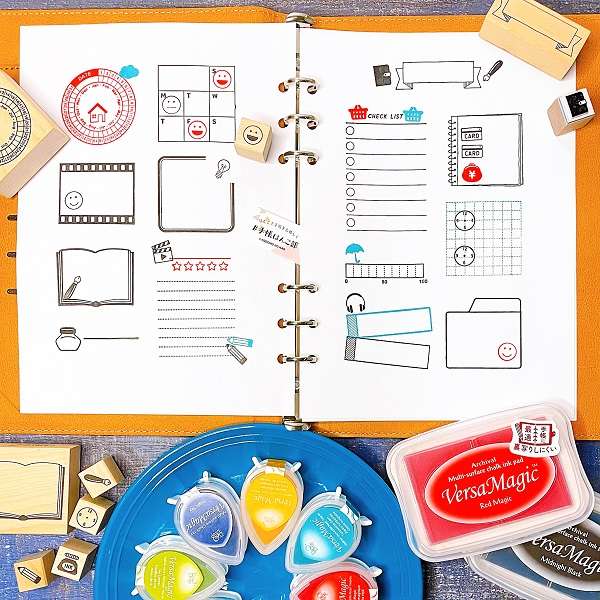 ＃手帳はんこ部４Ｐセット／表情４種