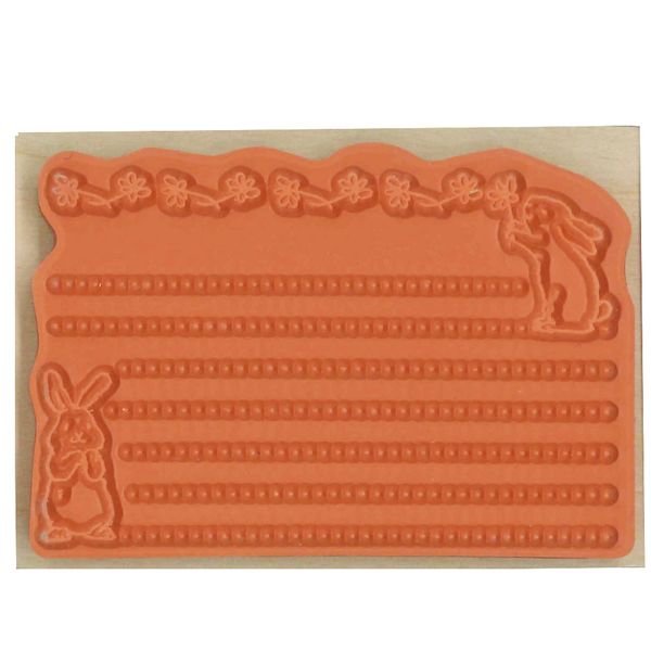 どうぶつはんこ【手帳編】／ウサギ・罫線