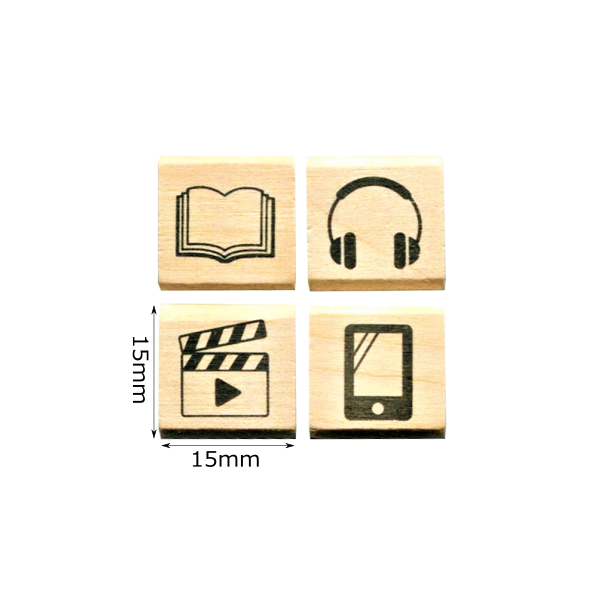 ＃手帳はんこ部４Ｐセット／ブック・ミュージック・シネマ・スマホ