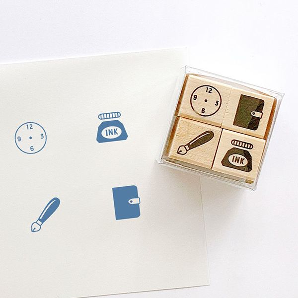 ＃手帳はんこ部４Ｐセット／時計・手帳・万年筆・インク