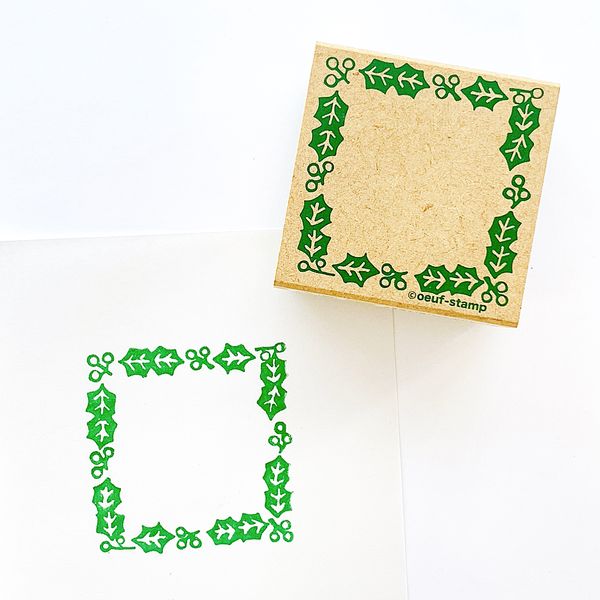 【S】レトロはんこ／大／ヒイラギ・枠