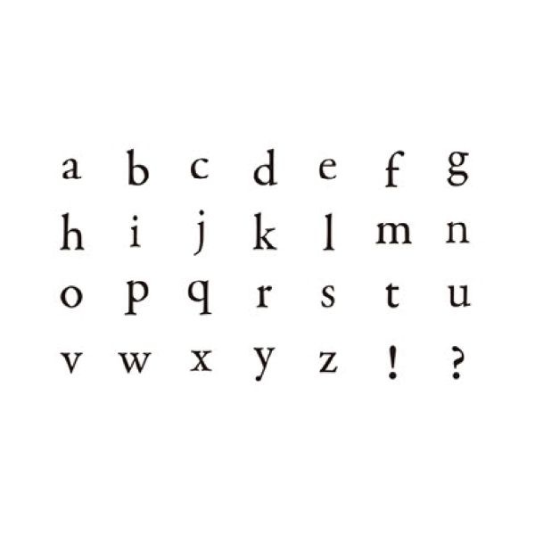 プチ文字スタンプセット／小／アルファベット小文字