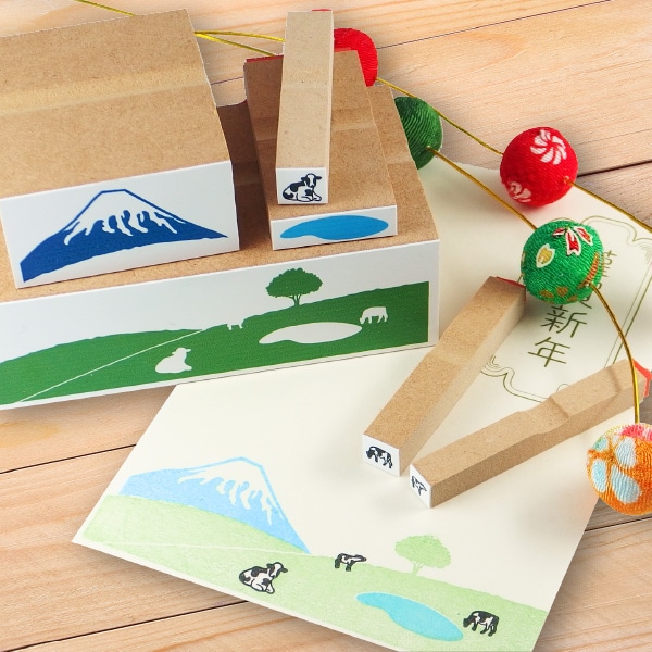 多色捺しスタンプセット＊牧場 【オリジナルノベルティつき