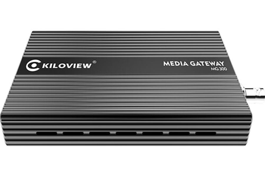Kiloview MG300 IP ストリーム間の変換、H.264 ⇄ H.265変換(将来FW更新で対応）、IP ストリーム → SDI/HDMI デコードに対応したメディアゲートウェイ