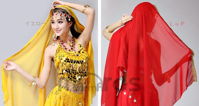 ベリーダンス 衣装 ベール 髪飾り アクセサリー 8色 hy0040