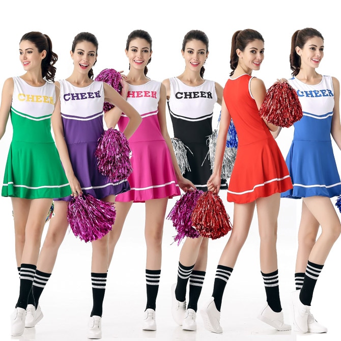 ハロウィン チアガール チア キャンギャル ダンドリ ミニ ワンピ 6色