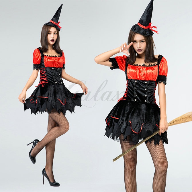 ハロウィン 魔女 デビル 小悪魔 魔法使い ウィッチ ワンピース メイド