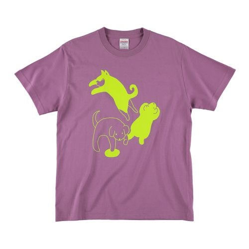 キュンチョメ | 野良犬を着る:3匹の子犬 Tシャツ(ラベンダー)