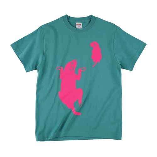 キュンチョメ | 野良犬を着る: Tシャツ(スティッチ ヘイジーグリーン )