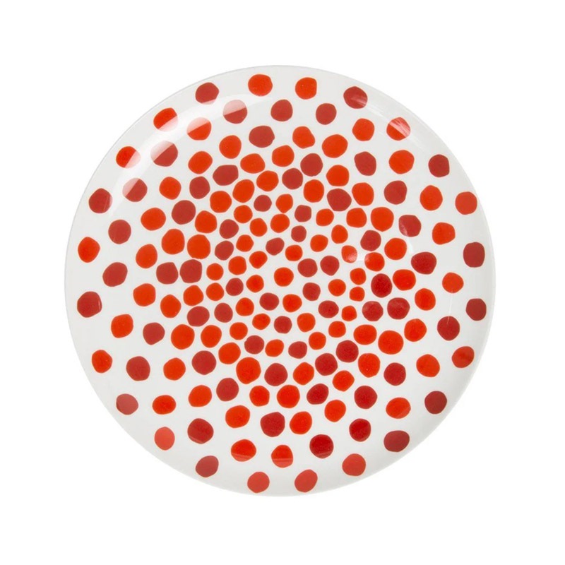 ルイーズ・ブルジョワ |  FINE BONE CHINA PLATE: RED DOTS 
