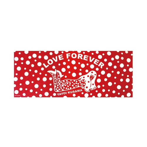 手ぬぐい | 草間彌生 LOVE FOREVER Red