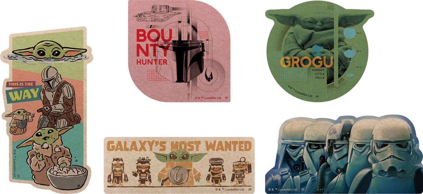 [公式]  STARWARS マンダロリアン・アンド・グローグー クラフトステッカー 5枚セット