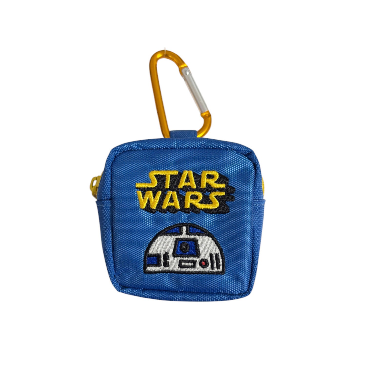 [公式] STARWARS カラビナ付きミニ刺繍ポーチ　ロゴ　R2-D2