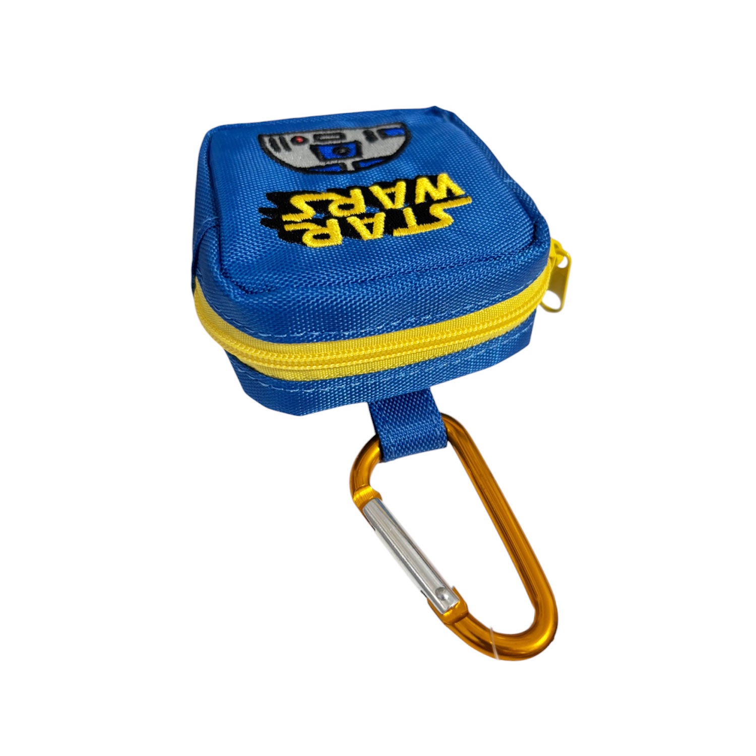 [公式] STARWARS カラビナ付きミニ刺繍ポーチ　ロゴ　R2-D2