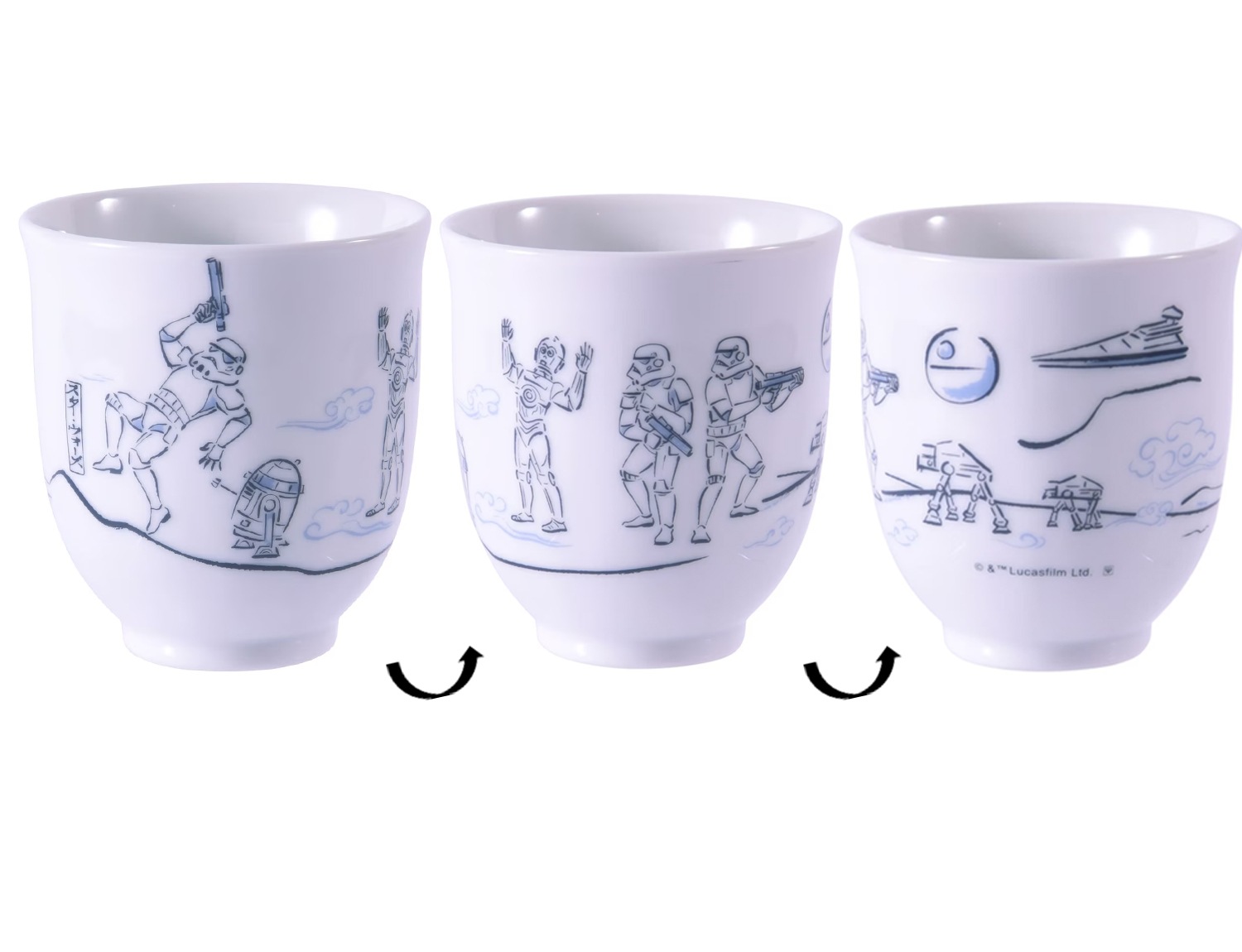 公式] STAR WARS 湯飲み（C－3PO＆R2－D2）1psc | キッチン