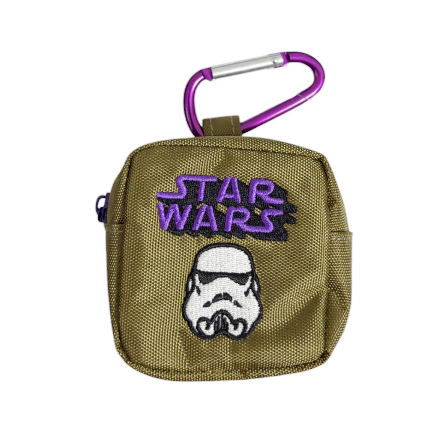 公式] STARWARS カラビナ付きミニ刺繍ポーチ ロゴ ストームトルーパー