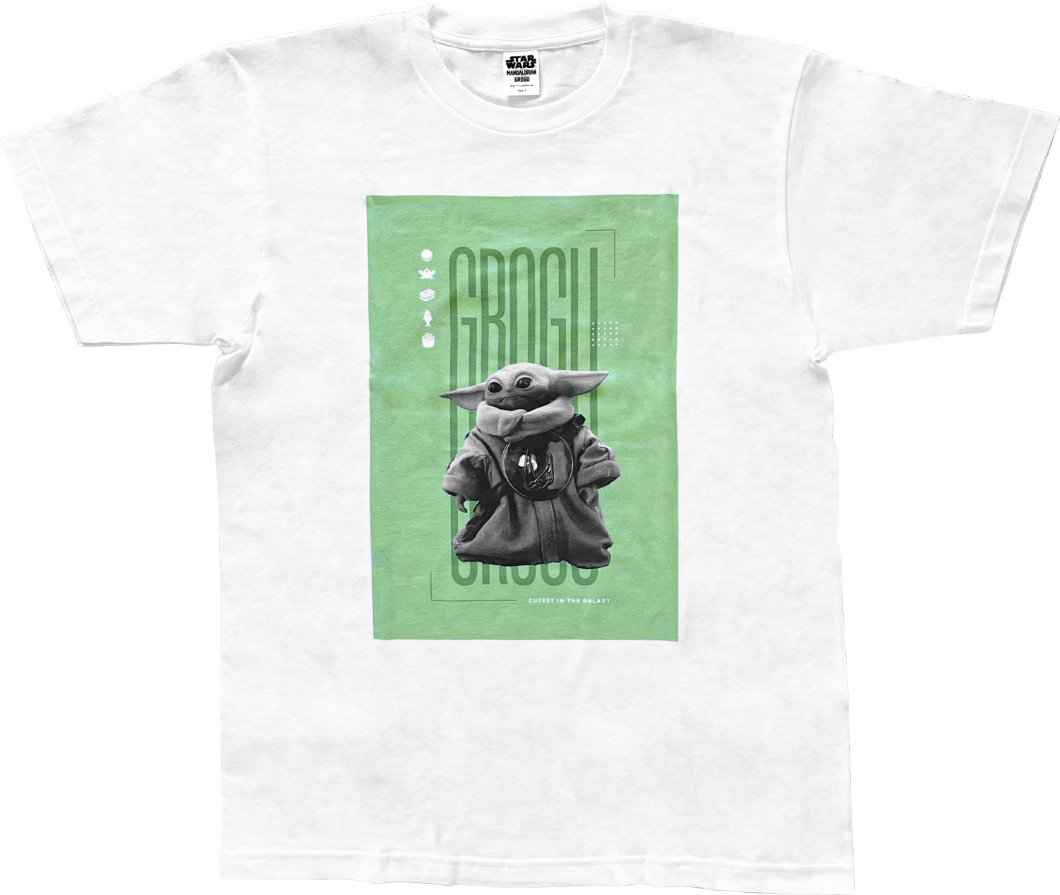 公式] STARWARS マンダロリアン・アンド・グローグー Tシャツ ホワイト