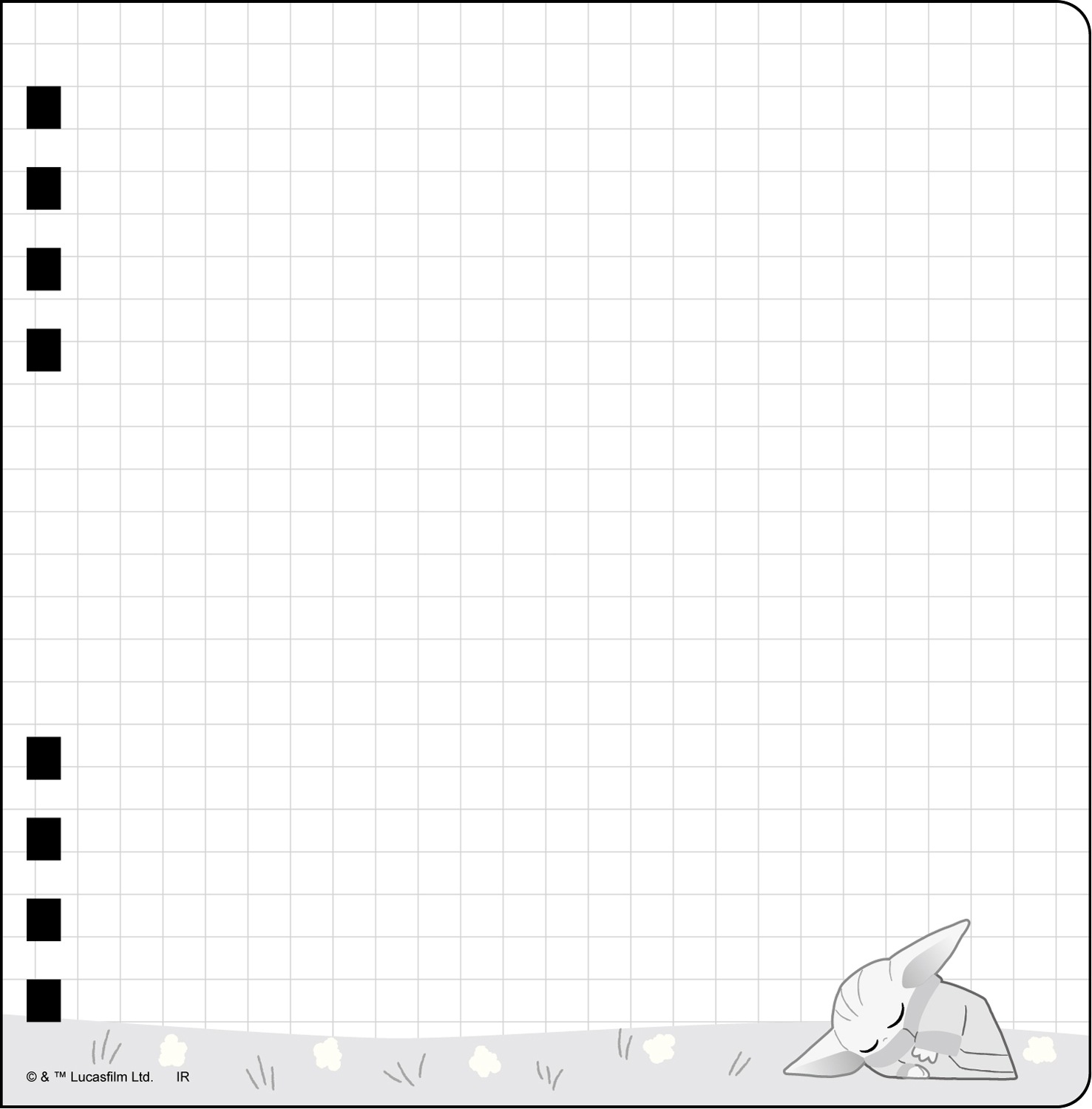 SALE！！　[公式] STAR WARS　ＣＵＴＥＳＴ グローグー　スクエアリングノート