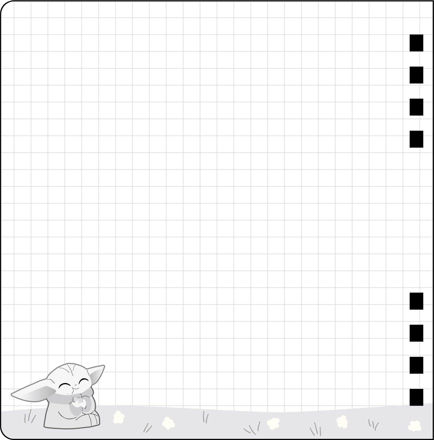 SALE！！　[公式] STAR WARS　ＣＵＴＥＳＴ グローグー　スクエアリングノート