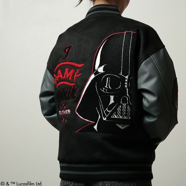 [公式] STARWARS バーシティジャケット (スタジャン) ダークサイドレッド （Ｌ/3L）